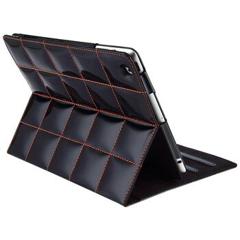 爱派（iPai） The new iPad/iPad3 炫彩亮格保护套 黑色 赠原装贴膜（3段卡位休眠唤醒）
