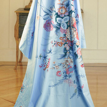 民光 全棉丝光印花床单 金玉满堂 M-4611 蓝 200*220cm