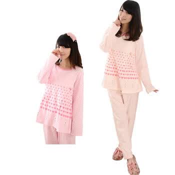NICE MAMA孕妇装 夏装 孕妇睡衣 孕妇月子服套装 哺乳衣 喂奶衣3785 1号色 XL