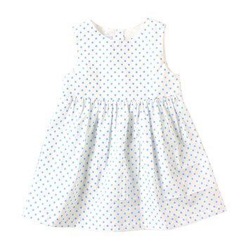 Ponie Conie 童装 夏装2012新款 女婴公主裙 连衣裙 80504 白底浅蓝 24M