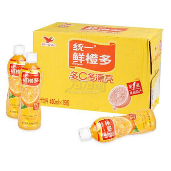 统一鲜橙多450ml*15瓶