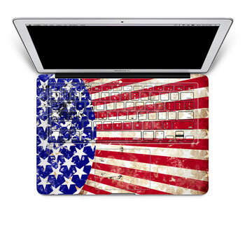 SkinAT 苹果笔记本MacBook手托保护贴膜 含键盘 3M材料 怀念美国 Pro 17