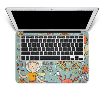SkinAT 苹果笔记本MacBook手托保护贴膜 不含键盘 3M材料 海底世界 Pro 15
