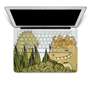 SkinAT 苹果笔记本MacBook手托保护贴膜 含键盘 3M材料 卷发恐龙1 Pro 17
