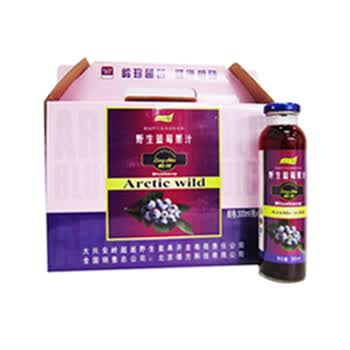 岭珍野生蓝莓果汁（10瓶/箱 300ml/瓶）该产品仅限北京地区！