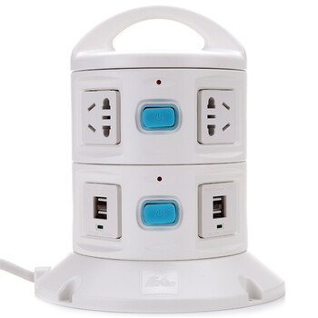 牛人（NIUREN) NR-228H 8位四USB接口塔型电源转换器 5米