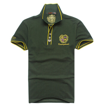 2012新款正品 英伦风立领男士polo衫 短袖polo 保罗衫t恤 绿色 42