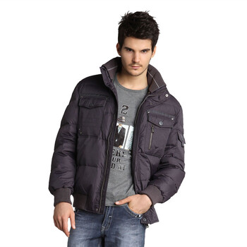 恒源祥 男士短款 韩版时尚休闲羽绒服9275 淡紫7# 190/104A(XXXXL)