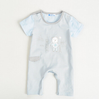 Dr.Frog 2012新款夏装婴幼童宝宝爬爬装DAA662225 浅蓝色 80