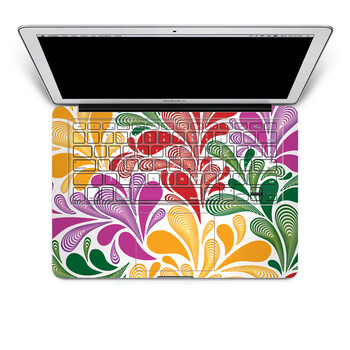 SkinAT 苹果笔记本MacBook手托保护贴膜 含键盘 3M材料 五彩云霞 Pro 15 (Retina)