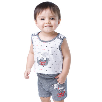 Baby2 婴幼儿夏装小男童背心套BA472095 白色 100