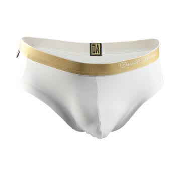 DA（David Archy） 巨匠系列 80支超细莫代尔 U凸囊袋 男士三角内裤 纯白色 XXXL