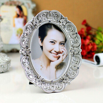 百易尚品 婚纱照的树脂相框摆件像框摆台画框架结婚礼物烛台三件套装