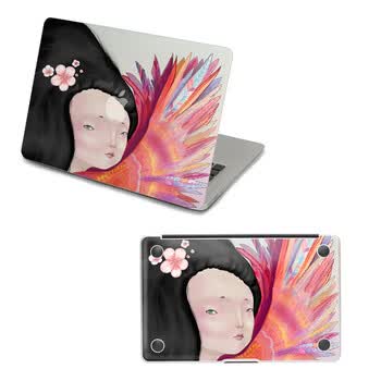 SkinAT MacBook防水保护贴膜 3M材料 水彩女孩 Air 13 2011款