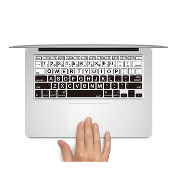 SkinAT MacBook iMac 键盘贴膜 保护贴 黑白色大字体 Pro 15 (Retina)