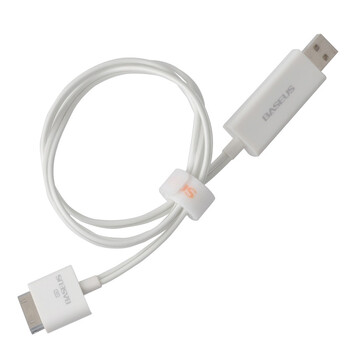 倍思（BASEUS）霓虹数据线 苹果发光数据线 苹果专用充电线（白/蓝色） 适用于iPad iPhone4s iPod