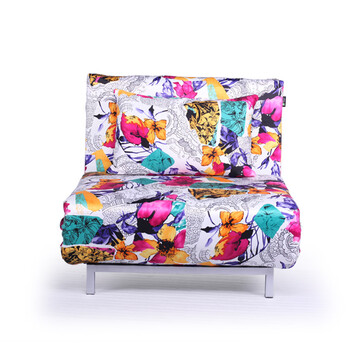 不凡布艺沙发现代简约单人布艺折叠沙发床B9