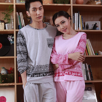 依纷EFENE 2012新品家居服 叮当恋人 圆领情侣款睡衣/家居服套装 ELV0002 灰色 XXL