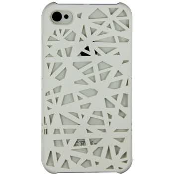 唯珍 苹果 Apple iPhone 4 4S网壳 鸟巢纹保护壳 磨砂背壳 护盾（白色）