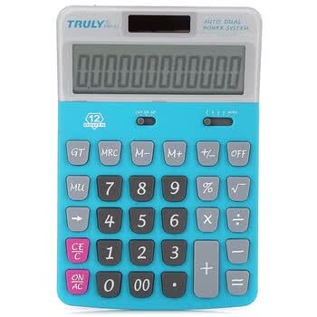 信利 (TRULY) 660-12 中小型台式计算器 晶蓝色