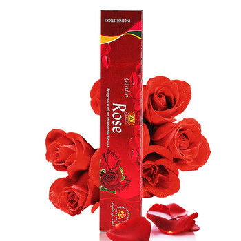 RAJ印度熏香 纯手工香薰香料 线香 情人玫瑰 40g*5小盒 典藏版 舒缓情绪 050x