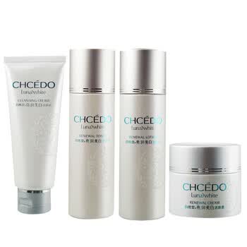 自然堂CHCEDO 亮润美白系列 四件套装 洗+水+乳+霜 保湿 补水 美白 抗皱