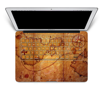 SkinAT 苹果笔记本MacBook手托保护贴膜 含键盘 3M材料 宝藏地图 Air 13 2011款