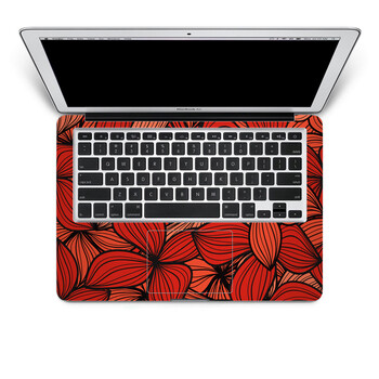 SkinAT 苹果笔记本MacBook手托保护贴膜 不含键盘 3M材料 花儿那样红 Pro 15 (Retina)