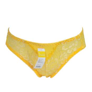 桑扶兰旗下HAPPBRA 女士性感蕾丝可爱三角低腰内裤 123041 黄色 L
