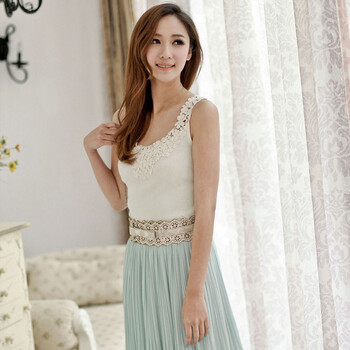 [腰饰]纳纹2012夏季女装新款背心打底衫淑女百搭背心碎花镂空圆领吊带小背心039508H 灰色 M