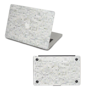 SkinAT 苹果笔记本MacBook外壳及底部保护贴膜 3M材料 灰色小格子 Pro 13