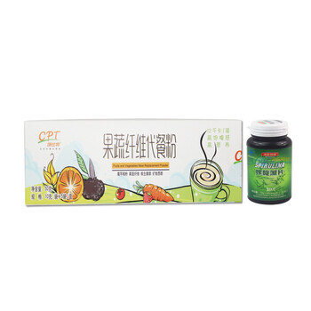 康比特果蔬纤维代餐粉高营养低热量代餐饱腹5袋装送倍健螺旋藻30粒体验装1瓶