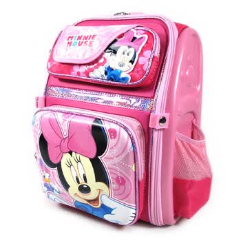 Disney/迪士尼 米奇米妮小学生减负太空书包 玫红