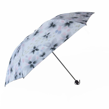 CAESAR 女士时尚印花三折晴雨伞 灰色