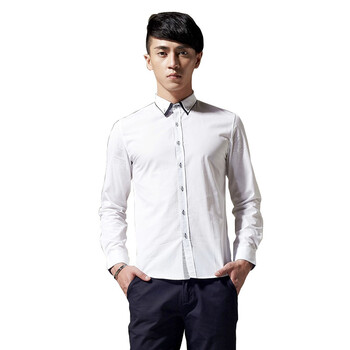 唐狮长袖衬衫612311015416 本白 XL
