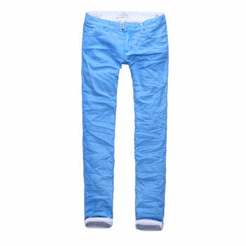 七匹狼SWJEANS女装牛仔直筒长裤172210402004 浅蓝 28