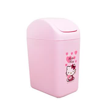 HELLO KITTY 翻盖垃圾桶 3895