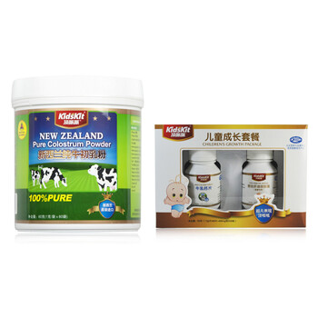 汤臣倍健 顶呱呱新西兰牛初乳粉（进口）60g + 儿童成长套餐（鳕鱼肝油+牛乳钙片）
