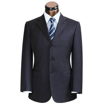 HSEEN韩臣 新款 男士正装西服套装 三粒扣西装 男装西服HS6456 深蓝 56A版 195/108A