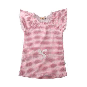 8号熊 2012夏季有机棉女童婴儿短袖裙子 红色翠花 80(9至12个月)