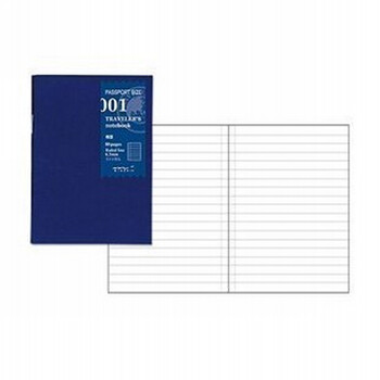 日本Midori Traveler's Notebook护照型替芯001| 横间轻量纸 80P