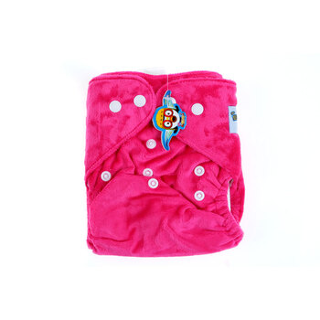 婴秀pororo 可洗布尿裤 可调大小婴儿尿布兜 透气防漏 送2条隔尿垫 BNK-005-104