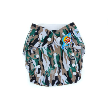 婴秀pororo 可洗布尿裤 可调大小婴儿尿布兜 透气防漏 送2条隔尿垫 YX-BNK-003-A12