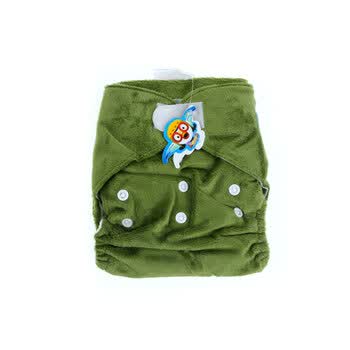 婴秀pororo 可洗布尿裤 可调大小婴儿尿布兜 透气防漏 送2条隔尿垫 BNK-006-203