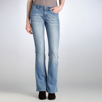 乐都特 Laredoute 女式修身微喇牛仔裤 3色 ZX222 石磨色 XXL(170/84A31)