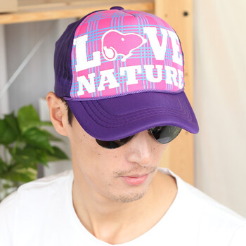 旺角16号 新款男帽 棒球帽 鸭舌帽 卡通LOVE网帽 WM-12-618 紫色