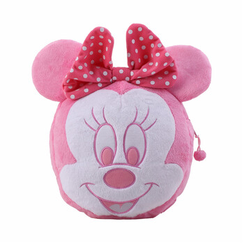 Disney/迪士尼 粉色米妮娃娃头 儿童双肩背包 19010005