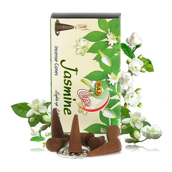 RAJ印度熏香 进口纯手工香薰香料 锥香塔香 茉莉 30g*3小盒 减压美容 平衡荷尔蒙 188x