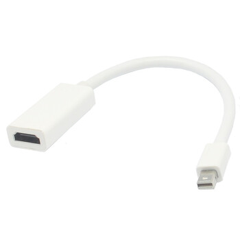 黄刀（yellowknife)JD086 Mini DisplayPort 迷你DP to HDMI转换器 带芯片 主动式迷你DP转接线 白色