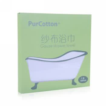 全棉时代（PurCotton） 浴巾 全棉不水洗纱布浴巾4层纱(95x95cm)
